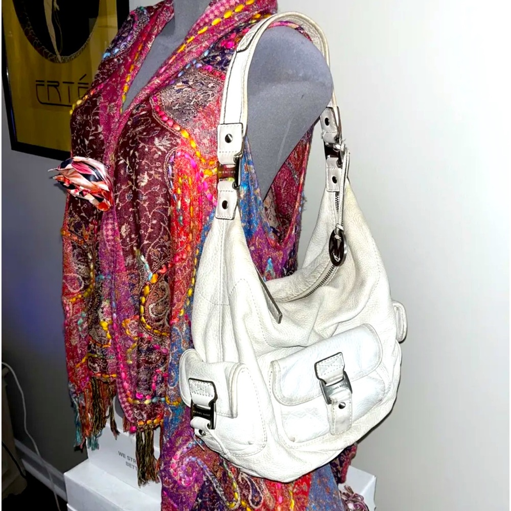 MICHAEL KORS~Vintage~Winter white Pebble Leather~Shoulder Bag/Satchel/Tote